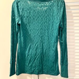 Maurices Green Fitted Long Sleeve Blouse